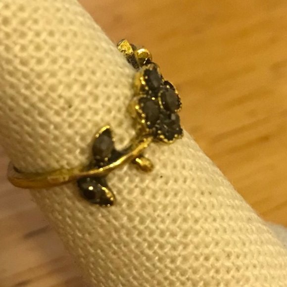 Ring of Midnight Roses Gold and Dark Silver Ring - Picture 2 of 3